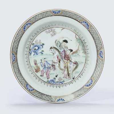 YONGZHENG (1723-35) A FAMILLE ROSE DESSERT PLATE